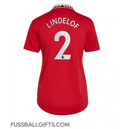Manchester United Victor Lindelof #2 Fußballbekleidung Heimtrikot Damen 2022-23 Kurzarm